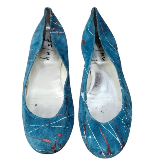 French Sole Flats Comfy Ballerina Slip On Suede Italy Size 8.5 - Picture 4 of 12